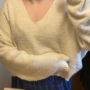 free people cream sweater!